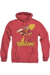Gildan Dc Comics Shazam Shazam Adult Heather Hoodie / Hooded Sweatshirt In Red