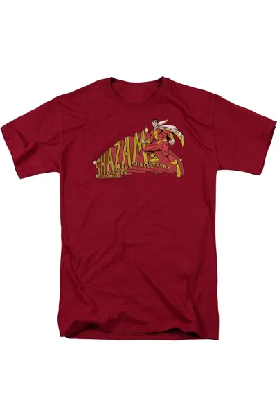 Gildan Dc Comics Shazam Shazam Short Sleeve Adult Tee / T-shirt In Red