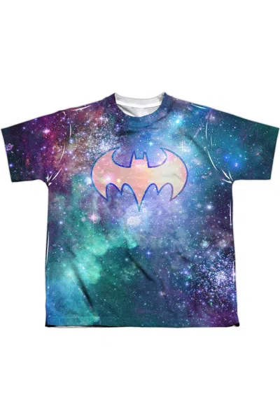 Gildan Kids' Dc Comics Shielded Galaxy Short Sleeve Youth Poly Crew Tee / T-shirt In Multi