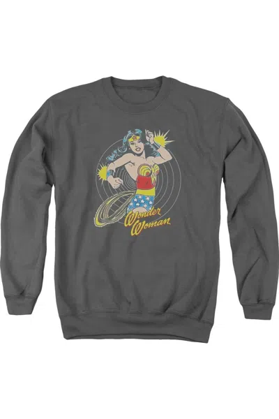 Gildan Dc Comics Spinning Adult Crewneck Sweatshirt In Pink