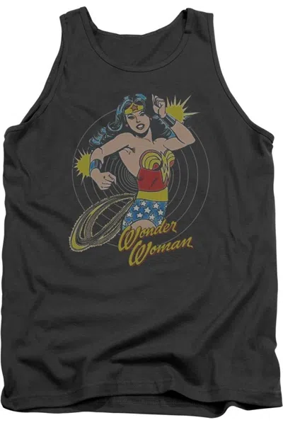 Gildan Dc Comics Spinning Adult Tank Top In Pink