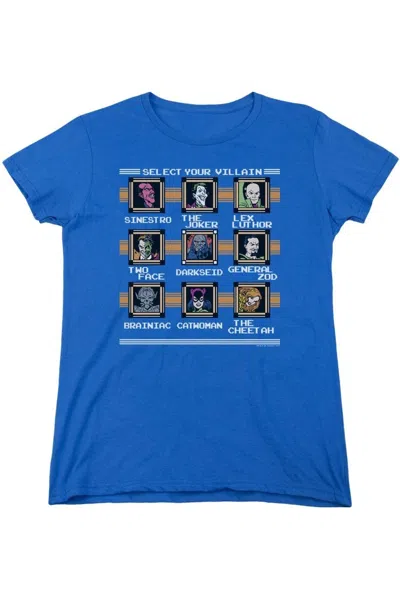Gildan Dc Comics Stage Select Short Sleeve Womens Tee / T-shirt In Blue