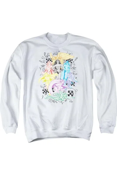 Gildan Dc Comics Super Adult Crewneck Sweatshirt In White