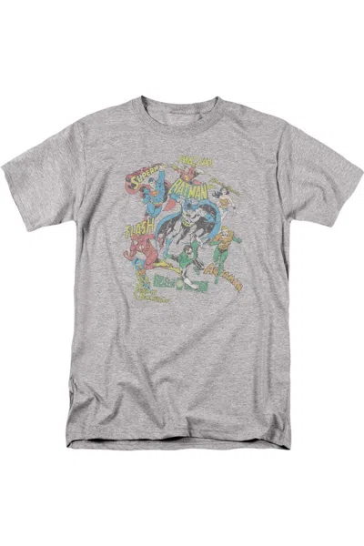 Gildan Dc Comics Super Collage Short Sleeve Adult Tee / T-shirt In Silver