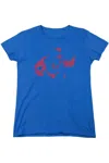 Gildan Dc Comics Super Min Short Sleeve Womens Tee / T-shirt In Blue