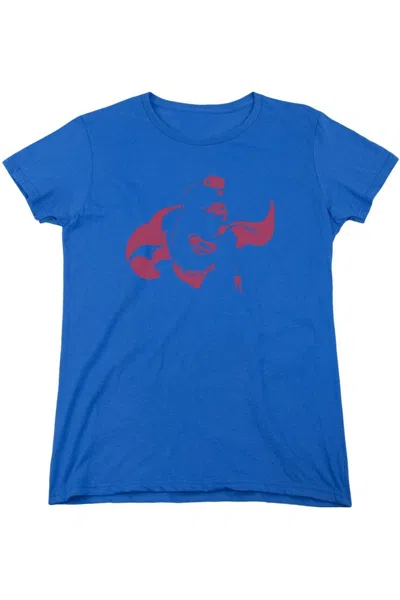Gildan Dc Comics Super Min Short Sleeve Womens Tee / T-shirt In Blue