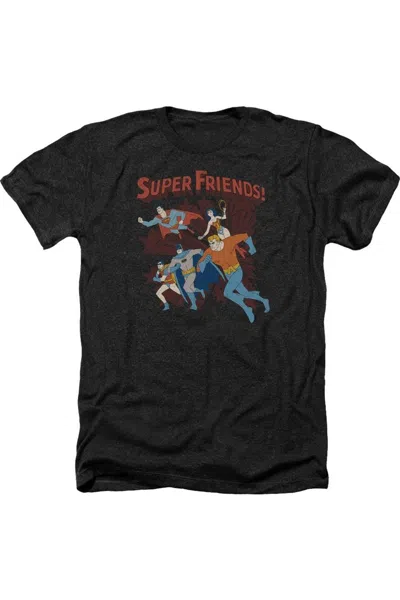 Gildan Dc Comics Super Running Adult Heather Tee / T-shirt In Black