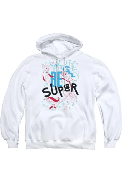 Gildan Dc Comics Superhero Girls Be Super Adult Pull Over Hoodie / Hooded Sweatshirt In White