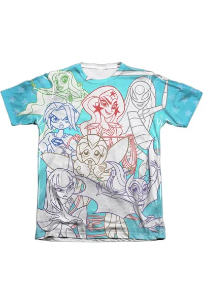 Gildan Dc Comics Superhero Girls Justice Gang Adult Poly/cotton Short Sleeve Tee / T-shirt In White