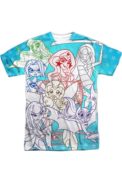 Gildan Dc Comics Superhero Girls Justice Gang Short Sleeve Adult Poly Crew Tee / T-shirt In White