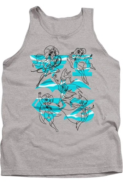 Gildan Dc Comics Superhero Girls Line Art Group Adult Tank Top In Multi