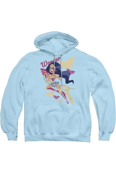 Gildan Dc Comics Superhero Girls Wonder Woman Adult Pull Over Hoodie / Hooded Sweatshirt In Blue