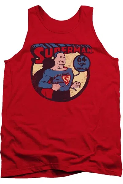 Gildan Dc Comics Superman 64 Adult Tank Top In Red