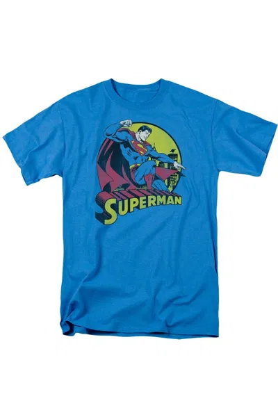 Gildan Dc Comics Superman Short Sleeve Adult Tee / T-shirt In Blue