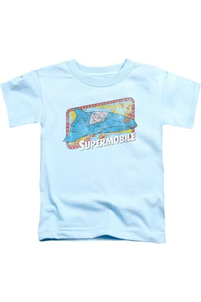 Gildan Kids' Dc Comics Supermobile Short Sleeve Toddler Tee / T-shirt In Blue