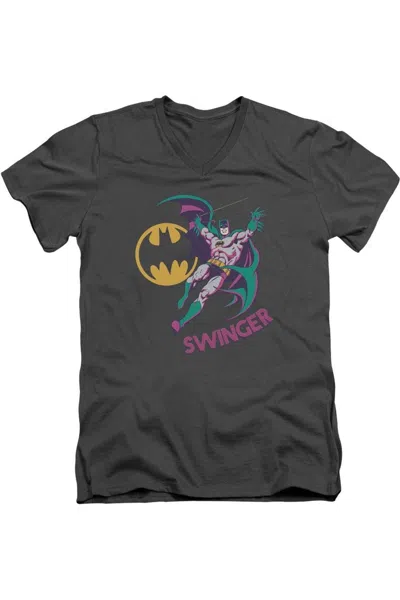 Gildan Dc Comics Swinger Short Sleeve Adult V Neck Tee / T-shirt In Pink