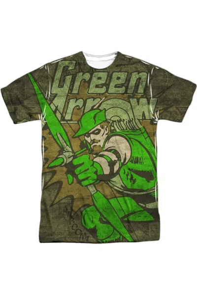 Gildan Dc Comics Take Aim Short Sleeve Adult Poly Crew Tee / T-shirt In White