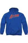 Gildan Dc Comics The Atom Adult Pull Over Hoodie / Hooded Sweatshirt In Blue