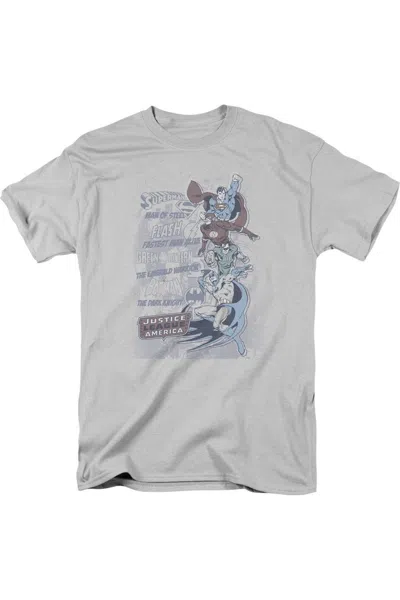Gildan Dc Comics The Good Guys Short Sleeve Adult Tee / T-shirt In Silver