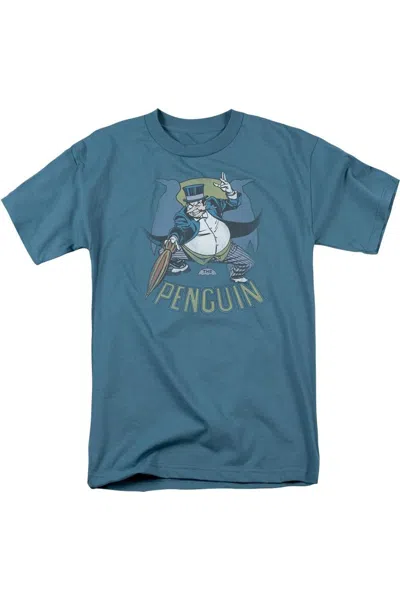 Gildan Dc Comics The Penguin Short Sleeve Adult Tee / T-shirt In Grey