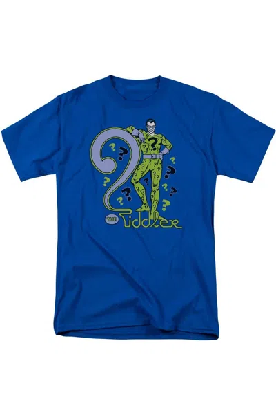 Gildan Dc Comics The Riddler Short Sleeve Adult Tee / T-shirt In Blue