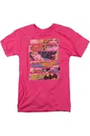 Gildan Dc Comics Three Of A Kind Short Sleeve Adult Tee / T-shirt In Pink