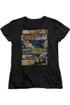 Gildan Dc Comics Three Of A Kind Short Sleeve Womens Tee / T-shirt In Black