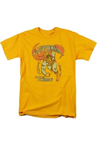 Gildan Dc Comics Tomorrow Man Short Sleeve Adult Tee / T-shirt In Gold