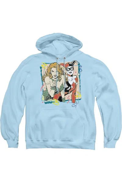 Gildan Dc Comics Totally Harvey & Ivy Adult Pull Over Hoodie / Hooded Sweatshirt In Blue