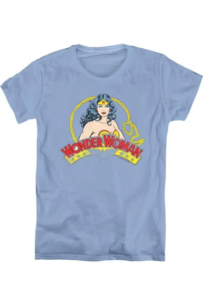 Gildan Dc Comics Vintage Woman Short Sleeve Womens Tee / T-shirt In Blue