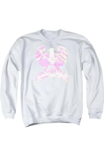 Gildan Dc Comics Wonder Woman Bird Adult Crewneck Sweatshirt In White