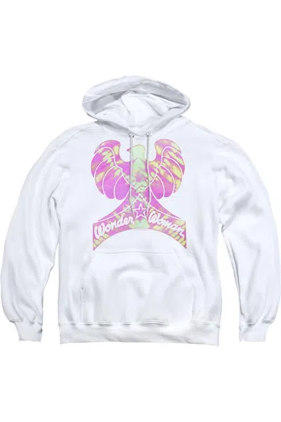 Gildan Dc Comics Wonder Woman Bird Adult Pull Over Hoodie / Hooded Sweatshirt In White