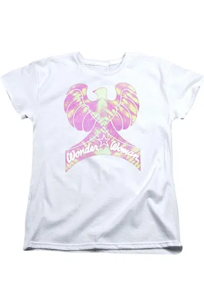 Gildan Dc Comics Wonder Woman Bird Short Sleeve Womens Tee / T-shirt In White