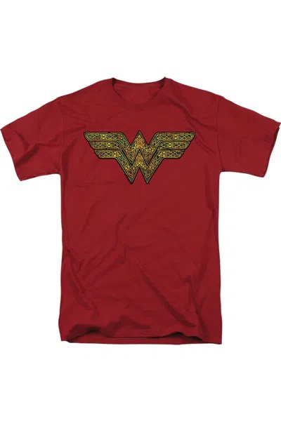Gildan Dc Comics Wonder Woman Celtic Wonder Short Sleeve Adult Tee / T-shirt In Red