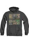 Gildan Dc Comics Wonder Woman Covers Adult Heather Hoodie / Hooded Sweatshirt In Black