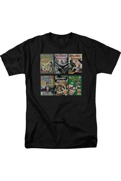 Gildan Dc Comics Wonder Woman Covers Short Sleeve Adult Tee / T-shirt In Black