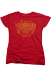 Gildan Dc Comics Wonder Woman Eagle Short Sleeve Womens Tee / T-shirt In Red