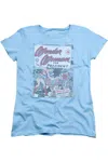 Gildan Dc Comics Wonder Woman For President Short Sleeve Womens Tee / T-shirt In Blue