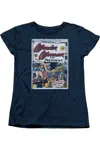 Gildan Dc Comics Wonder Woman For President Short Sleeve Womens Tee / T-shirt In Blue