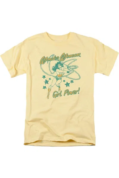 Gildan Dc Comics Wonder Woman Girl Power Short Sleeve Adult Tee / T-shirt In Yellow