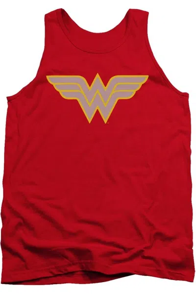 Gildan Dc Comics Wonder Woman Logo Adult Tank Top In Red