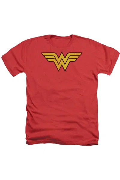 Gildan Justice League Of America Golden Short Sleeve Adult Tee / T-shirt In Red