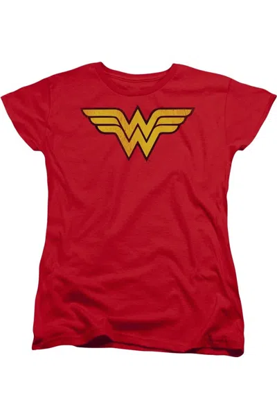 GILDAN DC COMICS WONDER WOMAN LOGO DIST SHORT SLEEVE WOMENS TEE / T-SHIRT