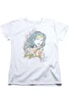Gildan Dc Comics Wonder Woman Scroll Short Sleeve Womens Tee / T-shirt In White