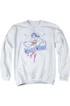 Gildan Dc Comics Wonder Woman Stars Adult Crewneck Sweatshirt In White