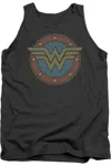 Gildan Dc Comics Wonder Woman Vintage Emblem Adult Tank Top In Pink