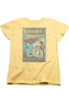 Gildan Dc Comics Wonder Woman Wanted Short Sleeve Womens Tee / T-shirt In Yellow