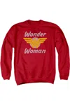 Gildan Dc Comics Wonder Woman Wings Adult Crewneck Sweatshirt In Red