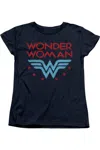 Gildan Dc Comics Wonder Woman Wonder Stars Short Sleeve Women´s Tee / T-shirt In Blue