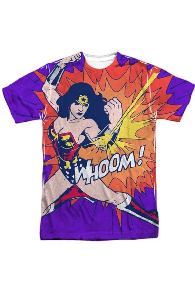 Gildan Dc Comics Wondrful Blast Short Sleeve Adult Poly Crew Tee / T-shirt In White